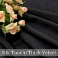 thumbnail image 6 of Hiasan Luxury Black Velvet Curtain with Tiebacks-Blackout Curtains for Bedroom/Living Room, Rod Pocket, 52" x 90", Set of 2, 6 of 8