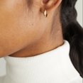 thumbnail image 2 of MEVECCO 14K Gold Plated Minimalist Chunky Loop Circle C Hoop Earrings for Women Jewelry, 2 of 5