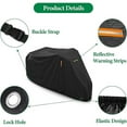 thumbnail image 2 of Waterproof tricycle cover compatible with outdoor electric recumbent tricycles, 75x30x44 inches with reflective strips, 2 of 5