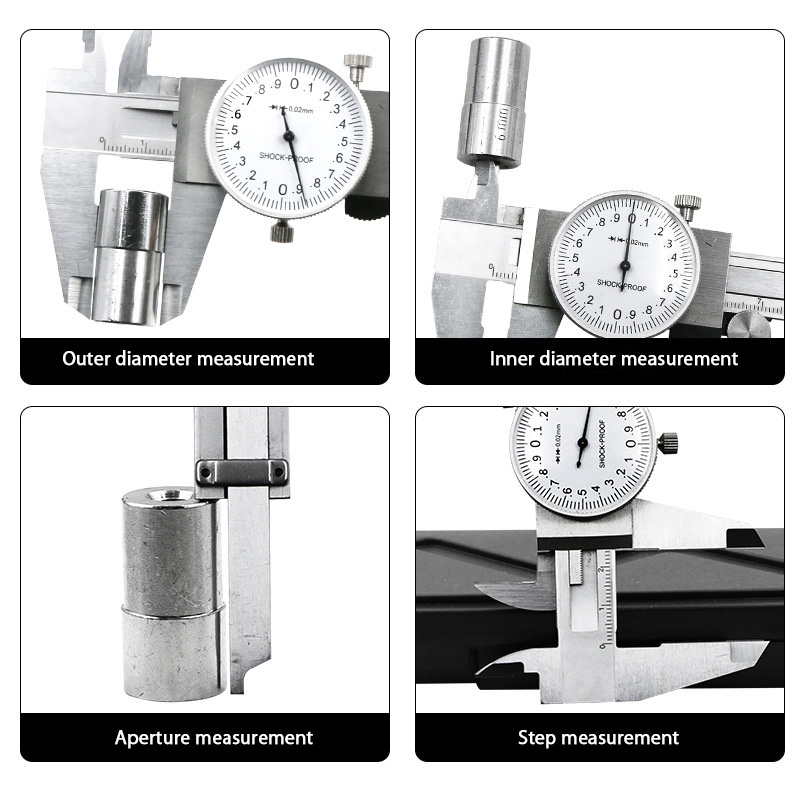 1 Pc High Precision Stainless Steel Dial Caliper 0-150mm 6'' Shockproof Table Vernier Caliper;1 Pc Caliper 0-150mm 6'' High Precision Stainless Steel Dial Caliper - image 3 of 7
