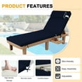 thumbnail image 4 of XXLYY Chaise Lounge Cushions Outdoor, Water-Resistant Patio Lounge Chair Cushion with Ties and Pillows, 3'' High-Density Foam Lounge Replacement Cushion for Lawn Pool, 4 of 6