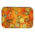 thumbnail image 1 of Carolines Treasures 8987DDM Abstract Flowers in Oranges & Yellows Dish Drying Mat, 1 of 1