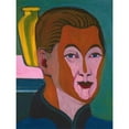 thumbnail image 3 of Ernst Ludwig Kirchner 19x24 Black Modern Framed Museum Art Print Titled - Self Portrait (1925), 3 of 5