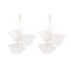 thumbnail image 1 of Pendientes colgantes de flores de tela Qarigey elegantes y livianos fáciles de combinar con cualquier atuendo blanco, 1 of 6