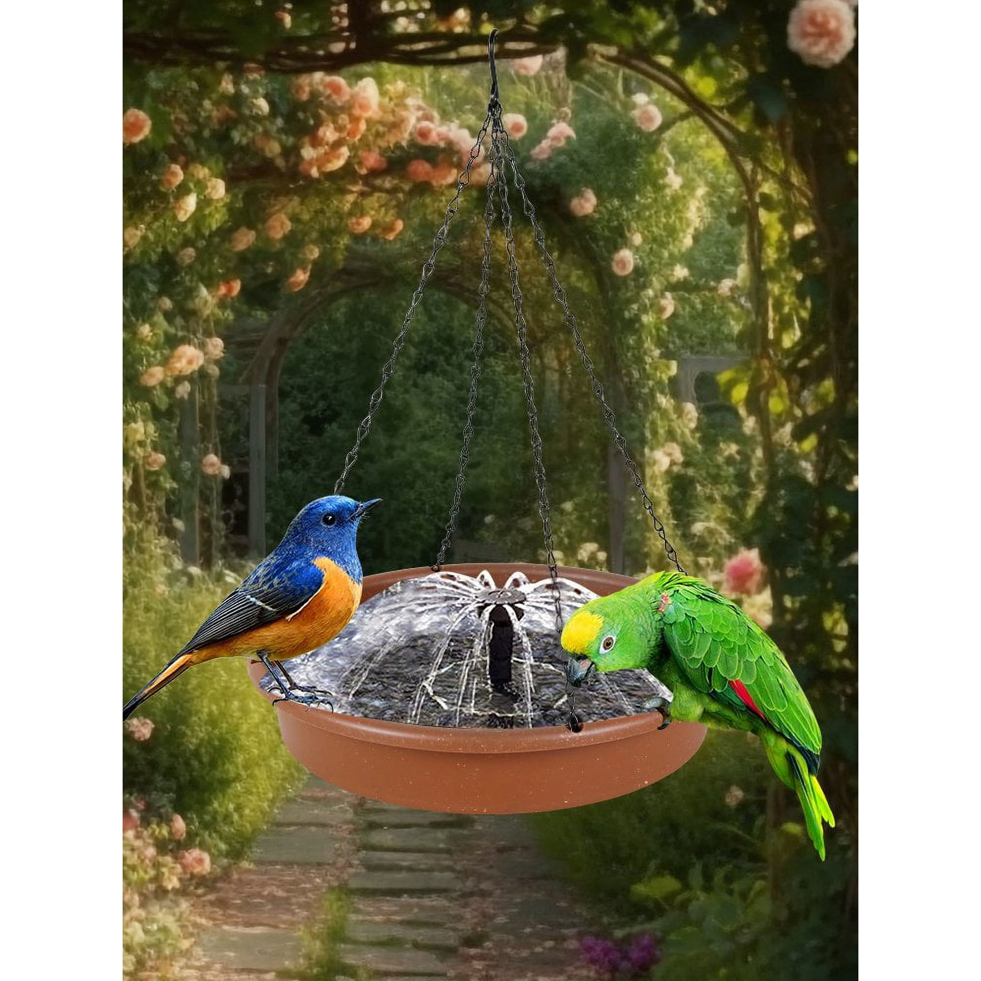 OUSITAID Solar Water Fountain with 6 Nozzles Waterproof