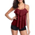 thumbnail image 1 of Trajes de baño Tankini para mujer Top Tankini con volantes en capas y pantalones cortos Trajes de baño de dos piezas Xemadio HMHZ323-13, 1 of 5
