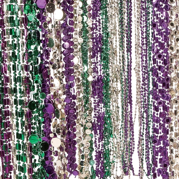 Mardi Gras Bead Assortment - 144 Pieces