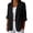 Black, variant on Women's Casual One Button Linen Blazer Jackets Lapel 3/4 Sleeve Suit Blazer Beige,S