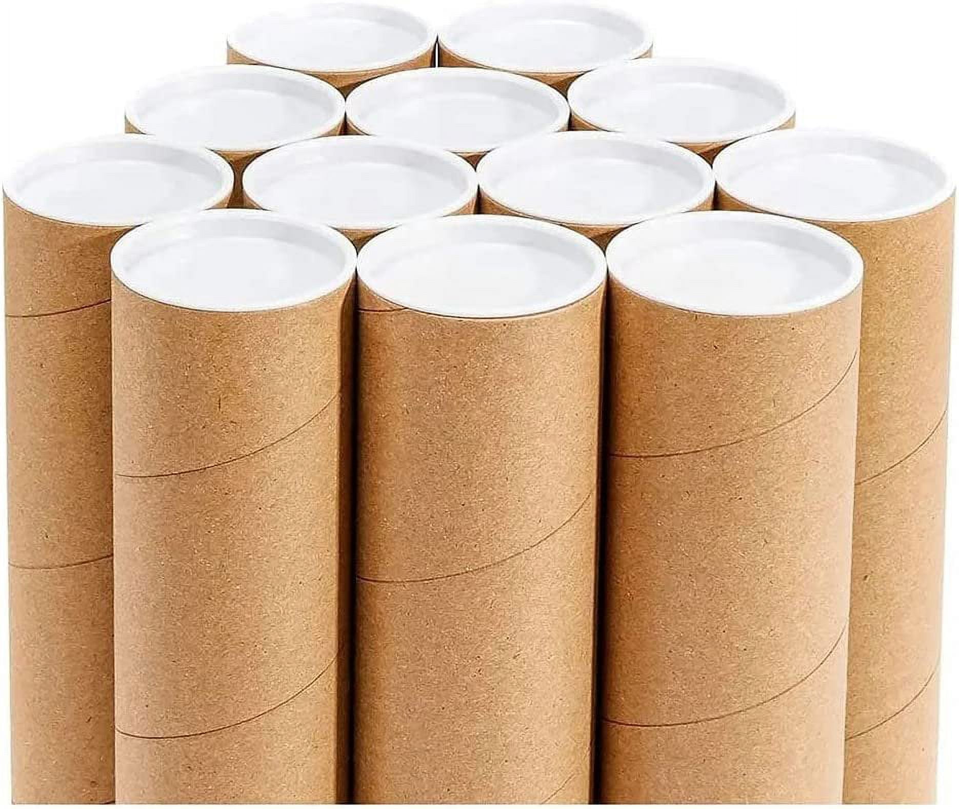 50 - 2 x 48 Round Cardboard Shipping Mailing Tube Tubes With End Caps 