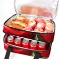 thumbnail image 5 of Fruit Double Layered Insulated and Refrigerated Lunch Bag with Two Compartments and Large Capacity - 7.1x11.4x16.1 Inches - Hand Carry Meal Bag, 5 of 6