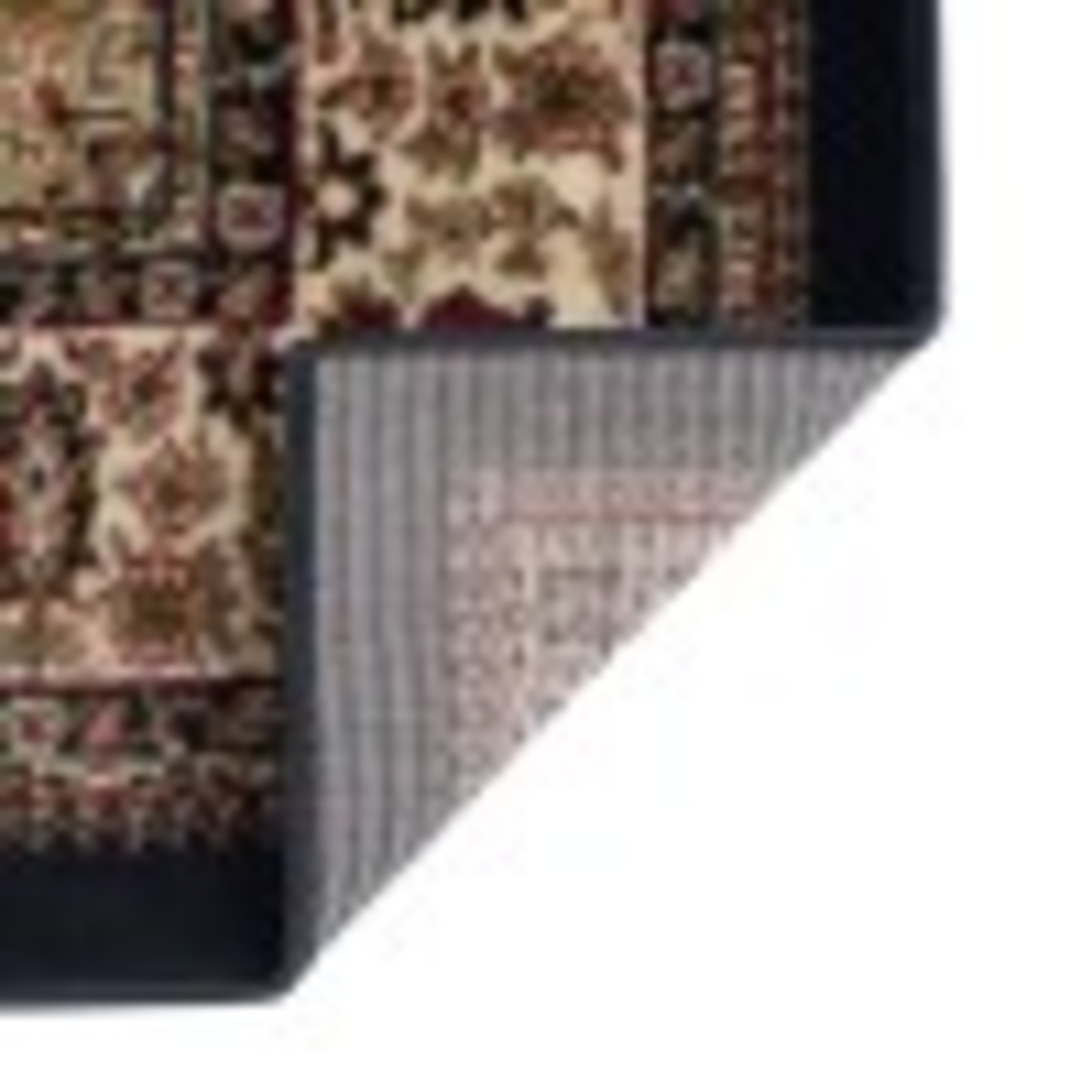 Sensation Transitional 8' x 10' Black and Beige Polypropylene Indoor Area Rug
