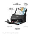 thumbnail image 3 of Escáner de documentos a color inalámbrico Epson Workforce ES-500W II para PC y Mac, con alimentador automático de documentos (ADF) y escaneo desde smartphone o tablet (renovado), 3 of 5
