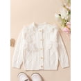 thumbnail image 2 of xiaxaixu Tricot Automne Hiver pour Filles Manches Longues Col Rond Tricot à Simple Boutonnage, 2 of 8