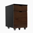 thumbnail image 1 of Desky Wooden Minimal Filing Cabinet - Black / Softwood Rustic Pine, 1 of 10