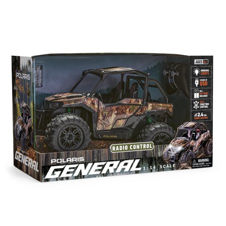 SHARPER IMAGE POLARIS® RZR 1:14 SCALE RC OFF-ROAD VEHICLE, CAMO, RECHARGEABLE USB BATTERY