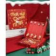 thumbnail image 2 of Secret Scope Christmas Cutlery Set - 6-Piece Stainless Steel Dessert Spoons and Forks with Santa Theme Gift Box (Cartoon Design), 2 of 9