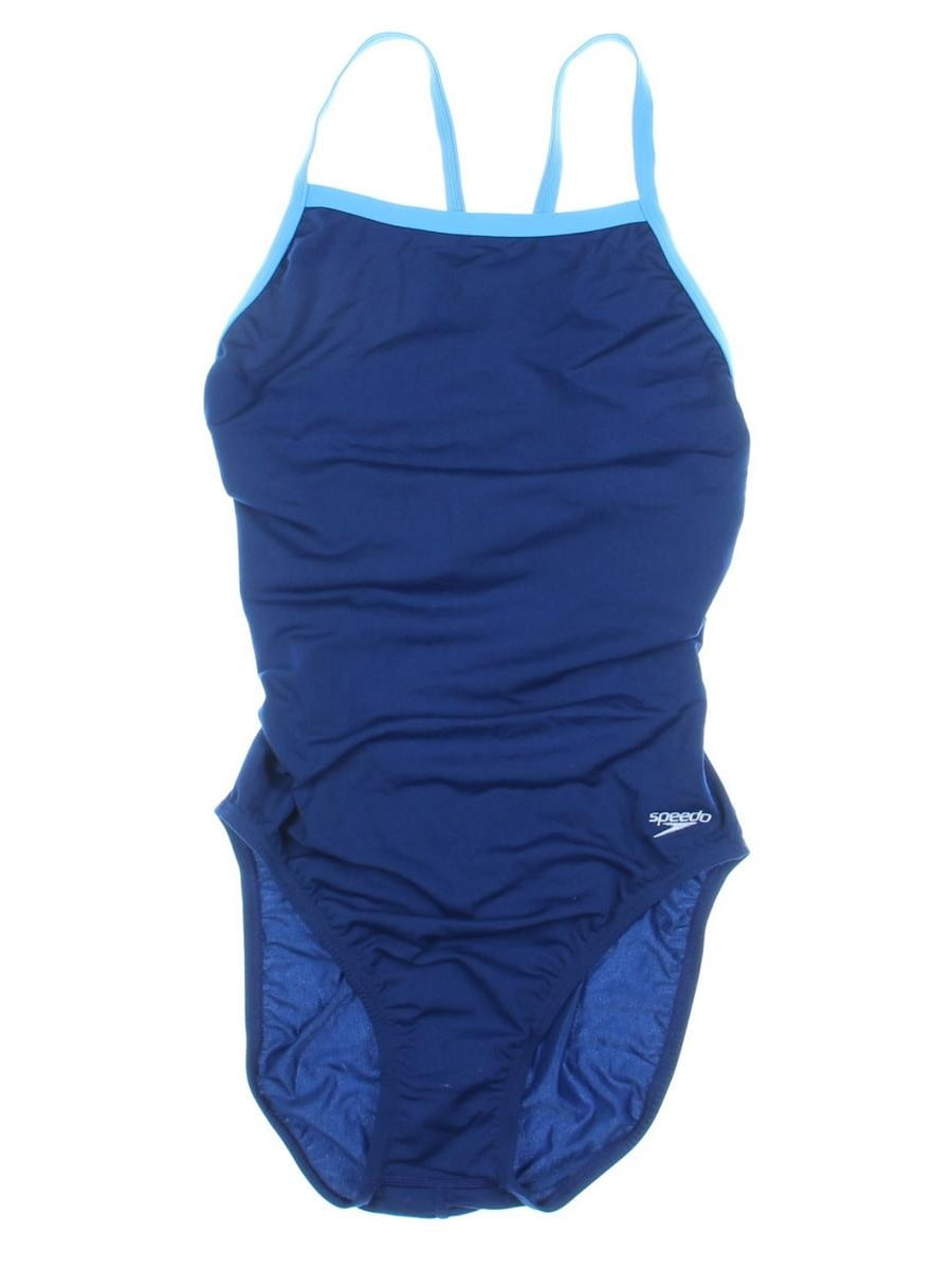 Speedo Womens Contrast Trim Cheeky OnePiece Swimsuit