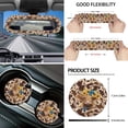 thumbnail image 6 of Yuyamidu Highland Cow Car Seat Cover Set of 16 Blue Butterfly Steering Wheel Cover Seat Belt Pads Brown Cow Print Car Sunshade Gear Shift Knob Cover Rearview Mirror Cover Coasters for SUV Van, 6 of 7