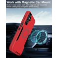 thumbnail image 6 of for Samsung Galaxy A15-5G Phone Case, and Screen Protector, Dust-Proof Port Cover, Full Body Non-Slip Rubber Covered, Wear-Resistant & Drop-Proof, Support Magnetic Car Mount, Black/Red, 6 of 16