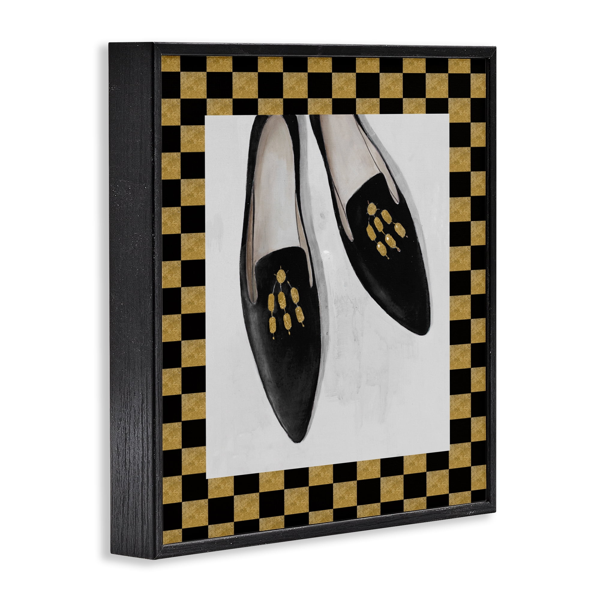 Stupell Industries Luxe Black Flats Black Framed Giclee Art, design by Lorenzo Collective