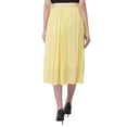 thumbnail image 5 of Rayon Womens Skirts Gauze High Waist Skirt for Women Solid Midi Skirt for Ladies Long Knee Length Girls Fashion Online By Oussum, 5 of 6