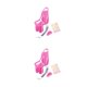 thumbnail image 2 of Vogacara Asiento de muñeca Regalos para niños con calcomanías de bricolaje Decoración de bicicletas para niños para niñas Rosa 2piezas, 2 of 4