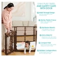 thumbnail image 6 of Regalo Superwide Plastic Gate & Play Yard with Door, Brown, 6 of 13