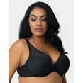 thumbnail image 2 of Diamond Net Full Coverage Plunge Bra - Black - Final Sale!, 2 of 11