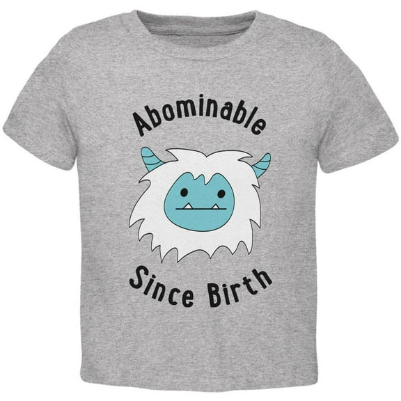 Christmas Abominable Since Birth Yeti Heather Toddler T-Shirt - 2T