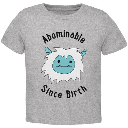 

Christmas Abominable Since Birth Yeti Heather Toddler T-Shirt - 2T
