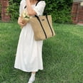 thumbnail image 2 of Kukuzhu Straw Beach Bag, Summer Woven Tote Bag Large Shoulder Handbag Straw Purses and Handbags for Women Vacation, 2 of 7