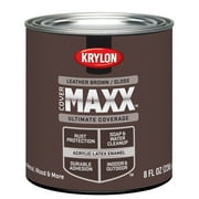 Krylon COLORmaxx Brush On, Gloss, Leather Brown, 1/2 Pint