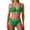 Green@GC@, variant on CONZONE Womens Bikini Sets 2 Peice Swimsuits for Women High Waisted Solid Color Lightweight Summer Beach Bathing Suits
