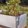 thumbnail image 4 of Panacea Vintage Galvanized Steel Stand Up Outdoor Garden Planter, Large Raised Bed, 4 of 5