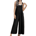 thumbnail image 2 of Fantaslook Wide Leg Jumpsuits for Women Casual Overalls Summer Rompers Jumpers Loose Sleeveless Straps Outfits With Pockets, 2 of 7