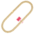 thumbnail image 2 of Iced Out Stones Necklace (9mm, Gold), 2 of 5