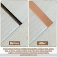 thumbnail image 6 of Floor Transition Strips, 6.56ft x 1.97"(LxW) Embossed Self Adhesive Vinyl Flooring Edging Trim PVC Flooring Flat Divider Strip Cover Strips for Joining Floor Gaps, Coffee Brown, 6 of 7