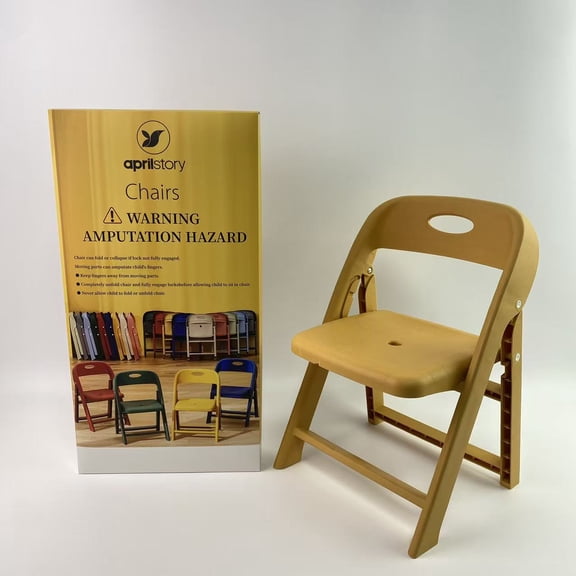 APRILSTORY Chairs, Furniture Yellow Plastic Folding Chair