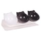 thumbnail image 5 of Cuenco inclinado para comida para gatos, cuenco para comida y agua para gatos, recipiente para aperitivos para gatos pequeños, medianos y 2 negro blanco, 5 of 9