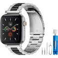 thumbnail image 2 of Sleek Stainless Steel Band Compatible with Apple Watch 42mm(Series 11/10)/41mm/40mm/38mm,  Metal Strap with Fold-Over Clasp, Business Casual Design for Men & Women, 2 of 6