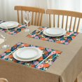 thumbnail image 3 of Pioneer Flower Floral Print Pattern Summer Placemats Table Placemats Set Of 4-Linen Kitchen Washable Placemats Table Mats 12x18 Inch Non-Slip Heat Resistant, 3 of 5