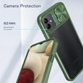thumbnail image 5 of Phone Case for Samsung Galaxy A04e with Tempered Glass Screen Protector Cover and Camera Cover Slide 360 Full Body Protection Slim Clear Bumper Cell Accessories AO4e A 04e Women Men Green, 5 of 6