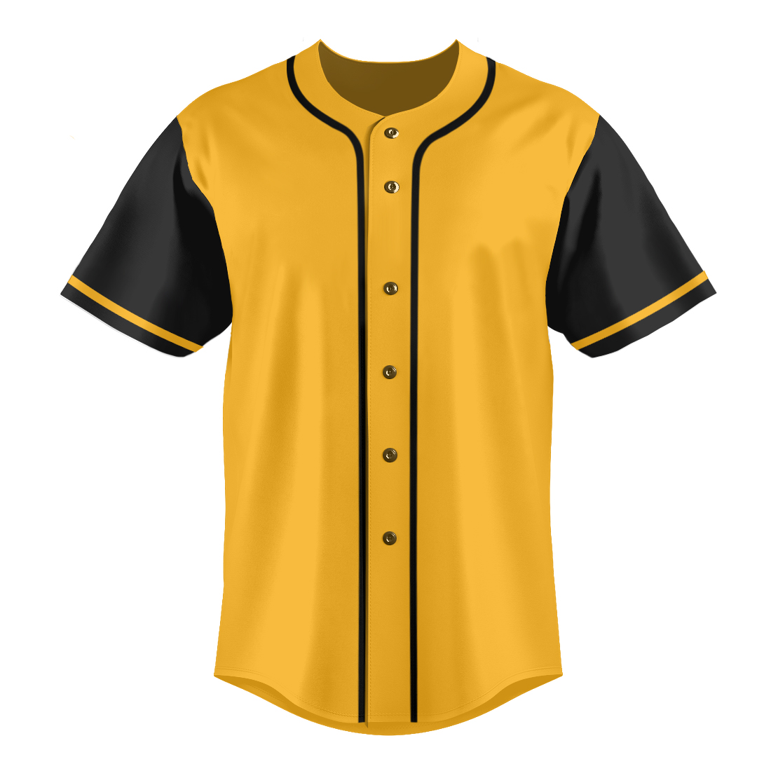 Yellow Baseball Shirts Sports Uniform for Men Hip Hop Softball Sports Active Tee