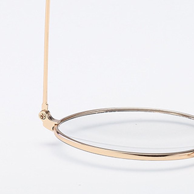 mmirethe Lightweight Frame Glasses With Anti Blue Light Lens Suitable For Different Occasions Round Glasses Silver frame