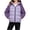 Purple, variant on Kogui Kids Colorblock Puffer Jacket Hooded Zip-Up Warm Winter Coat with Raglan Sleeves Boys Girls 5T 6T (Light Blue,5-6 Years)