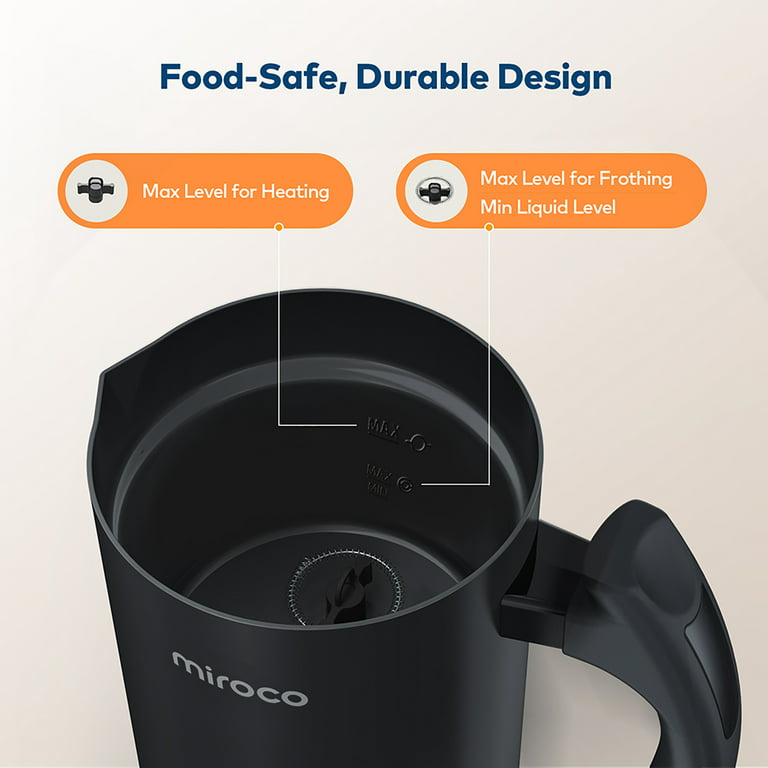 Miroco Stainless Steel Milk Frother with Hot &Cold Milk Functionality