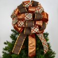 thumbnail image 2 of Thanksgiving Bows - Fall Thanksgiving Bow - Lantern Topper Bow - Present Bow - Autumn Decor : FTB98, 2 of 2