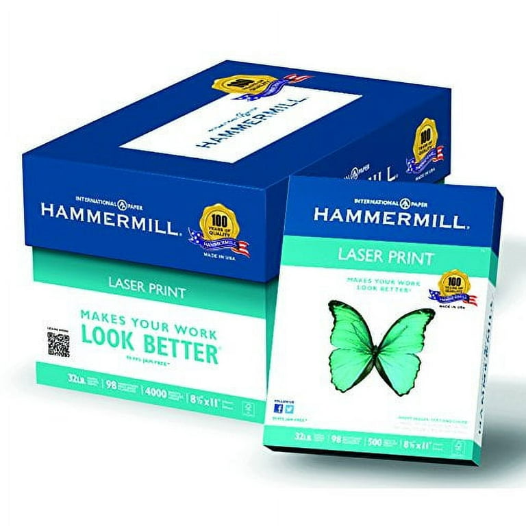 Hammermill Premium Laser Print Paper Letter Size 98 Bright 24 Lb