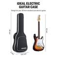 thumbnail image 2 of Funda para guitarra eléctrica Donner, 39 pulgadas, impermeable, nailon, color negro, 2 of 8