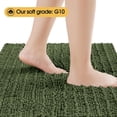 thumbnail image 4 of HAKUNA Upgrade Extra Large Oliver Green Bathroom Rug Set 3 Pieces Ultra Soft, Thick Absorbent Bath Mats, Non Slip Chenille Toilet Mat for Bathroom, Bedroom, Kitchen, 4 of 8